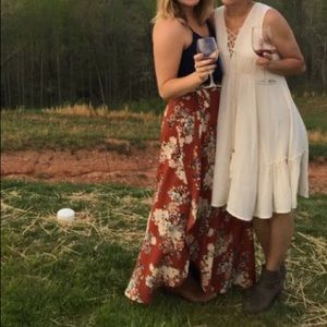 Wrap Tie Flowy Skirt (Small)